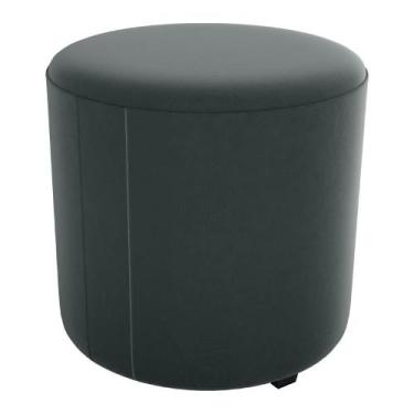 Imagem de Puff Redondo Copenhage Veludo Maserati Milani Store, Chumbo