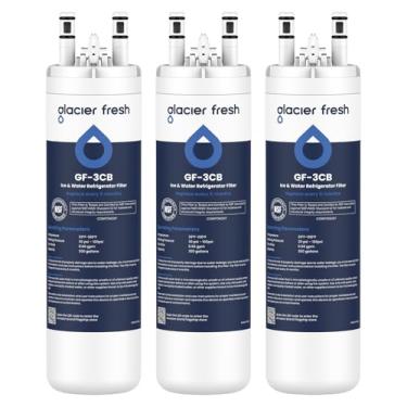 Imagem de GLACIER FRESH WF3CB Substituição do filtro de água do refrigerador para PureSource 3, 706465, WF425, compatível com Frigidaire ULTRAWF, Pure Source Ultra, Kenmore 9999, 469999, A0094E28261, 3 pacotes