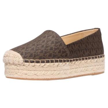 Imagem de Michael Kors Sapatilha feminina de balé Lynn Espadrille, Marrom, 38