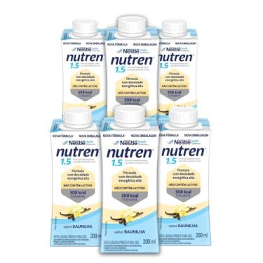 Imagem de Nutren 1.5 200ml - Sabor Baunilha - Kit com 6 - Nestlé…