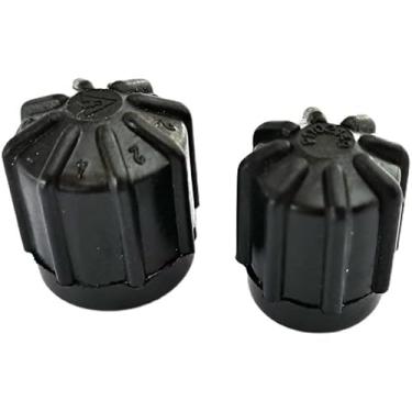 Imagem de NINGFIST 1 par de tampas de válvula de ar condicionado de carro de alta baixa pressão para Audi Volkswagen
