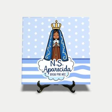 Imagem de Quadro azulejo 15x15cm fé N.S Aparecida Nossa Senhora 25EI