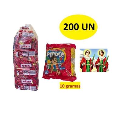 Imagem de Mini Pipoca Doce Com 200 Unidades De 10Gr Cosme Damião