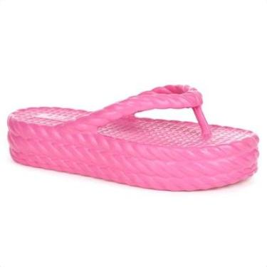 Imagem de Sandália Brizza Arezzo EVA Flatform Marrocos Mid Rosa Escuro - Feminino-Feminino