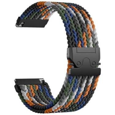 Imagem de DaQin Pulseira trançada de 18 mm, 20 mm, 22 mm, compatível com Garmin Vivoactive 5/Vivoactive 6/4/3, pulseira esportiva de nylon com fivela de paraquedas para Garmin Venu 3 2/3S 2S/Forerunner 165/55