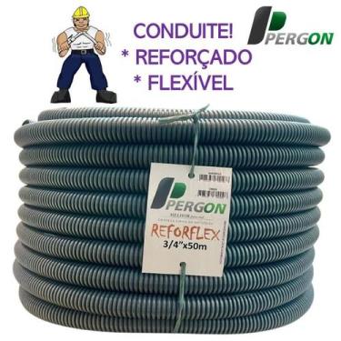 Imagem de 3x4 com 50 metros, Conduíte Cinza ideal para  Paredes e pequenas  Laje