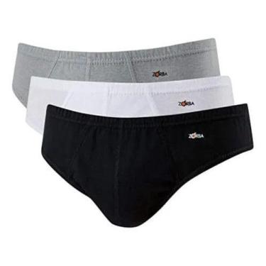 Imagem de Kit 3 Cueca Slip Algodão Clássica Zorba 0791 casapaula, 034, M