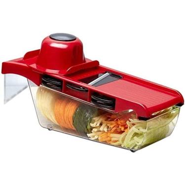 Imagem de Mandoline Slicer Nicer Fatiador Cortador De Legumes 6 Em 1
