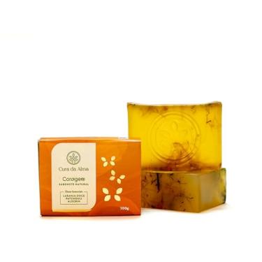 Imagem de Sabonete Natural Coragem, Blend de Óleos Essenciais de Laranja Doce, Patchoulli e Alecrim 100g