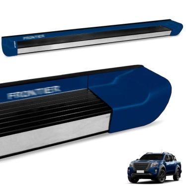 Imagem de Estribo Lateral Frontier 2017 a 2025 Azul Cayman Personaliza