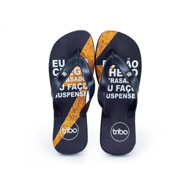 Imagem de Chinelo Borracha Masculino Estampa Frases Confort Praia-Masculino