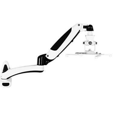 Imagem de Cabide de projetor universal de parede de montagem de projetor com flutuação de pressão de ar, suporte de montagem de parede de vários ângulos, distância de garra de grande diâmetro (cor: branco-B, tamanho: 55cm)
