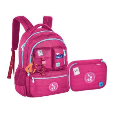 Imagem de Kit Mochila E Estojo Escolar Juvenil Da Youtuber Luluca - Clio