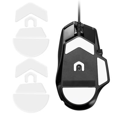 Imagem de Yenblow Pacote com 2 adesivos deslizantes para mouse G502 X com fio, almofada de patins de vidro para mouse compatível com substituição de pés de mouse Logitech (patins de mouse glide, PTFE branco)