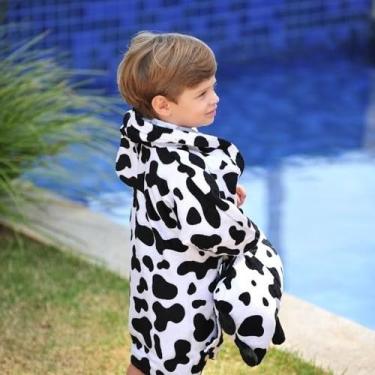 Imagem de Toalha Roupão Infantil Bebe Criança Piscina Capuz Bichinho