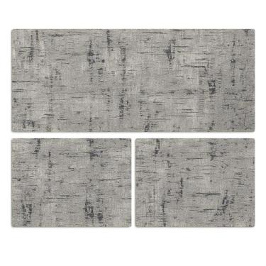 Imagem de Kit Passadeira Tapete Cozinha 3 Peças Antiderrapante Decorativo Confor