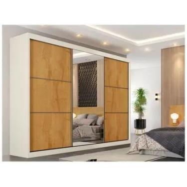 Imagem de Guarda Roupa Casal 6 Gavetas com Espelho BragançaPeroba Móveis Europa,