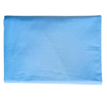 Imagem de Lençol Avulso para Berço Bebê Padrão Americano 100% Algodão com Elástico (Azul)