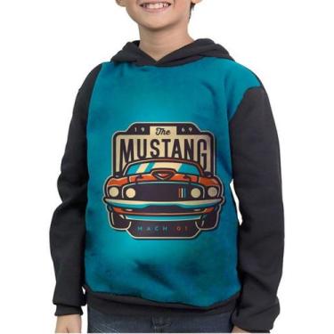 Imagem de Moletom Infantil 01 Mach 1 Mustang 1969 - smoke, Preto, 6