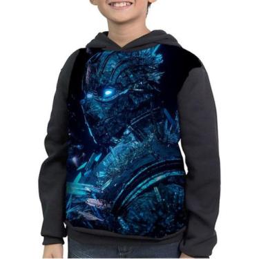 Imagem de Casaco Moletom Infantil Mortal Kombat Sub Zero - smoke, Preto, 8