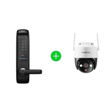 Imagem de Kit Fechadura Inteligente MFV 7000 com Câmera IM7+3MP Intelbras