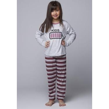 Imagem de Kit 5 Pijamas Vekyo Infantil Longo Feminino Nível de Energia, Sortida,