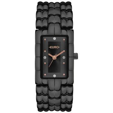Imagem de Relógio Euro Feminino Ref: Eu2035yza/4p Clássico Retangular Black