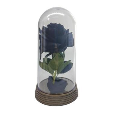 Imagem de Linda Redoma com Rosa Pink , inspirada na A Rosa Encantada do filme a 