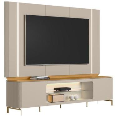 Imagem de Rack Para Sala Com Painel Para Tv 70 Pol Elysia L05 Tauari Off White F