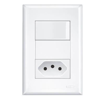 Imagem de Interruptor Simples +1 Tomada 2P+T 20A - 10329184 - FAME