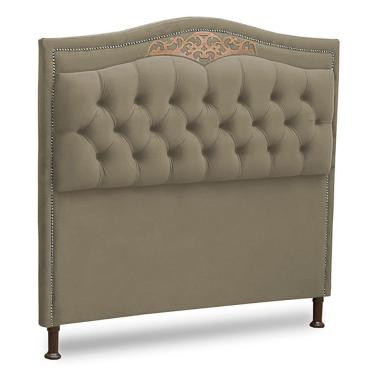 Imagem de Cabeceira Estofada Cama Box Casal King Size Belize 195cm Corino Areia - Desk Design