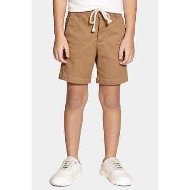 Imagem de Bermuda Aramis Infantil Sarja Chino Maquinetada Caqui-Masculino