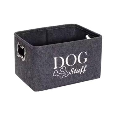 Imagem de Cesto Organizador Grande para Brinquedos de Pets Para Gatos e Cachorros (Preto)