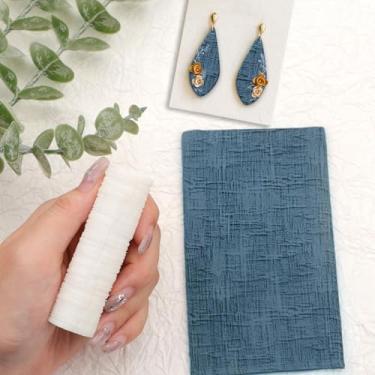 Imagem de Rolo de textura de argila de polímero, rolo de argila de polímero para fazer brincos, funciona com cortadores (floral)