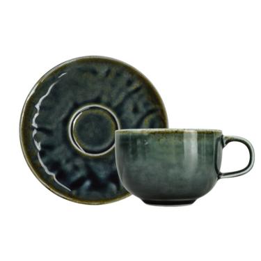 Imagem de Xícara de Chá com Pires Orgânico Cobalto