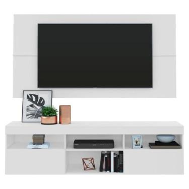 Imagem de Rack Com Painel E Suporte 65" Multimóveis V3112 Branco - MULTIMOVEIS