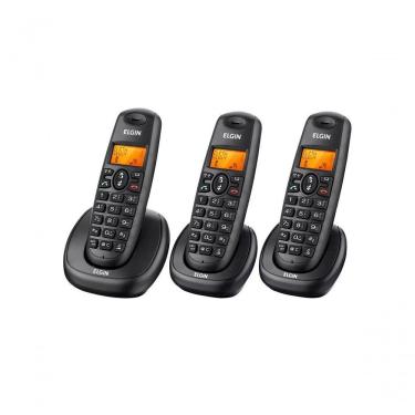 Imagem de Telefone Sem Fio Elgin Tsf-8003 Com 2 Ramais
