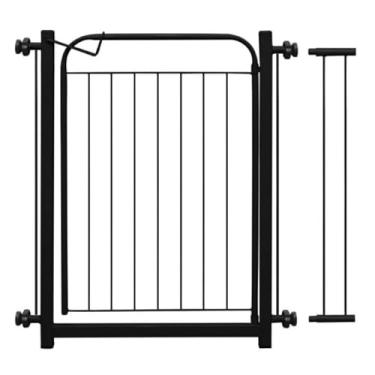 Imagem de Portão Pet Grade Para Cachorro Cercado De Proteção(Preto 78cm A 93cm)