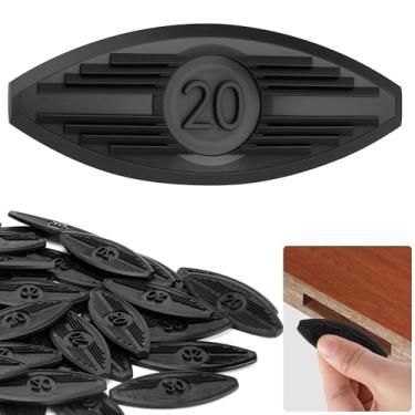 Imagem de Nkiy Quen 60 peças de biscoitos de plástico para junção, placa de autofixação, acessório de marceneiro preto para marcenaria, acabamento de móveis de porta de deck