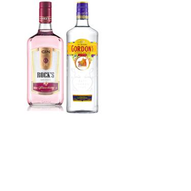 Imagem de Kit Gin Rock's Strawberry 1l e Gordons London Dry 750ml