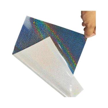 Imagem de Filme De Laminação Holográfico A4 20 Folhas Transparente Autoadesivo V