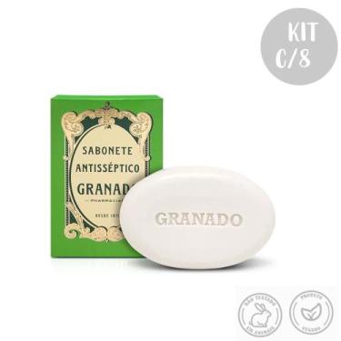Imagem de Kit c/8 Sabonetes em Barra Vegetal 90g Antisséptico Fresh Granado
