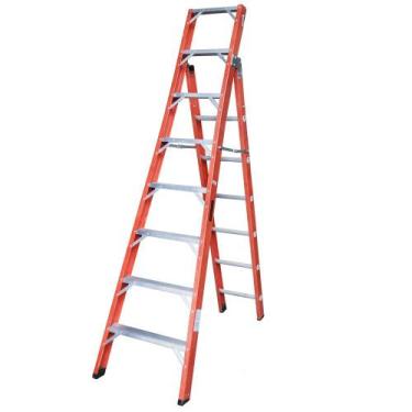Imagem de Escada de fibra de vidro 8 x 13 degraus 2,40 x 4,15 m modelo multiuso 