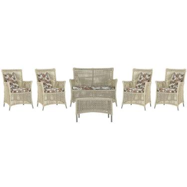 Imagem de Jogo Sofá 4 Poltronas E Mesa Igapó Fendi E6 Trama Original Rami