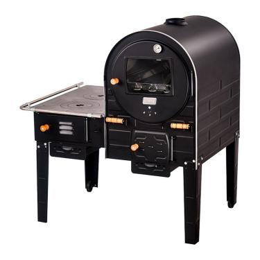 Imagem de Forno A Lenha Com Fogão Tamanho Médio Com Interno Em Inox 430