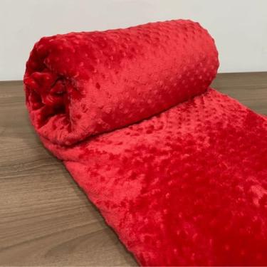 Imagem de Cobertor Manta Fleece Soft Casal Queen Microfibra Grosso Inverno 240x220cm – Manta Aveludada e Aconchegante (Vermelha Bolha)