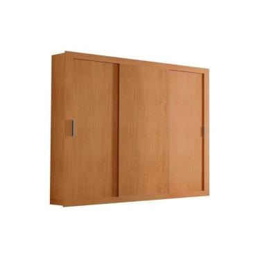 Imagem de Guarda Roupa Casal 3 Portas De Correr E 4 Gavetas Veneza Naturale - Rufato