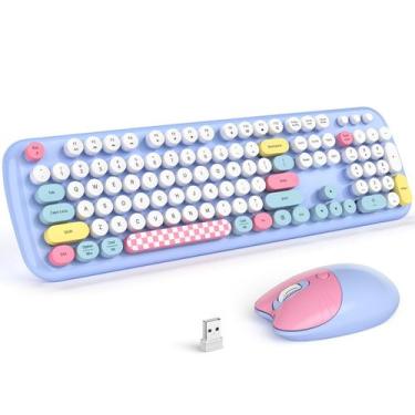 Imagem de Combinação de teclado e mouse sem fio MOFII Retro Typewriter