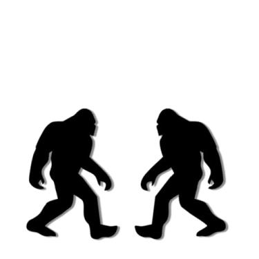 Imagem de 2 peças de decalque de espelho de carro Bigfoot Sasquatch, adesivo para espelhos retrovisores, acessórios de carro de vinil fofos adesivos e decalques presentes para mulheres, homens, crianças