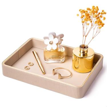 Imagem de Bandeja de perfume para mulheres, organizador de cabeceira para mesa de cabeceira, organizador de perfume, bandejas de perfume para cômoda e bancada de cômoda, suporte de perfume